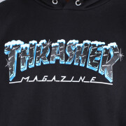 Thrasher - Thrasher Black Ice Hood Sweatshirt